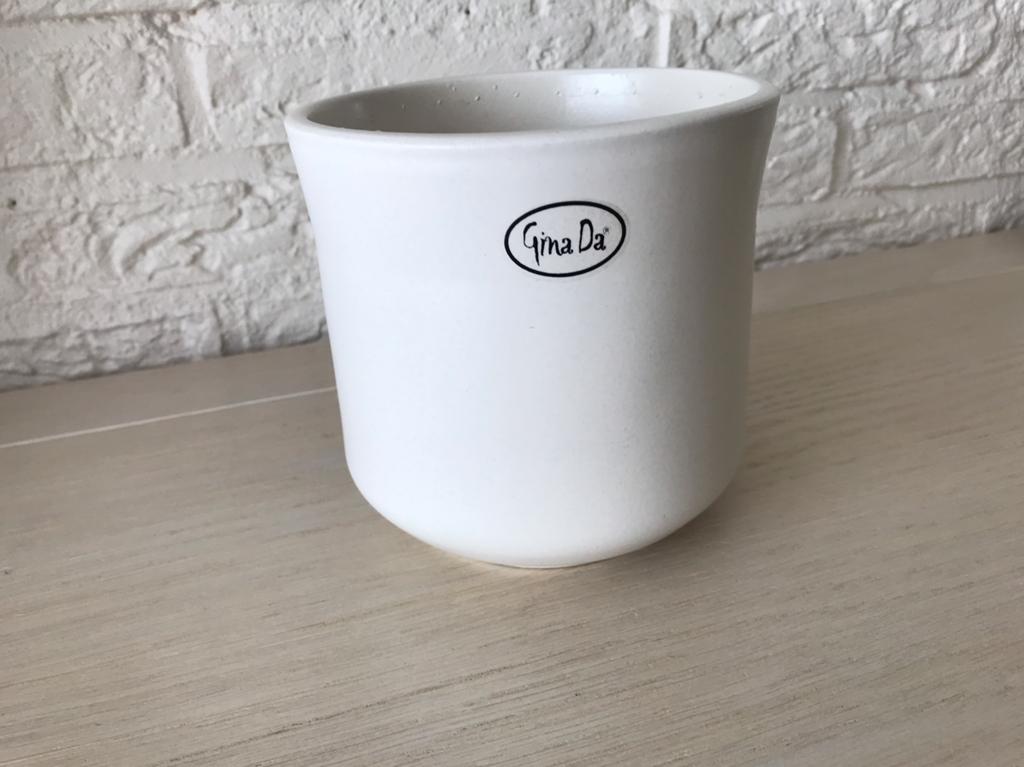 Stevige bloempot GINA DA …hoog 13.5cm, Ophalen, Rond, Binnen, Zo goed als nieuw