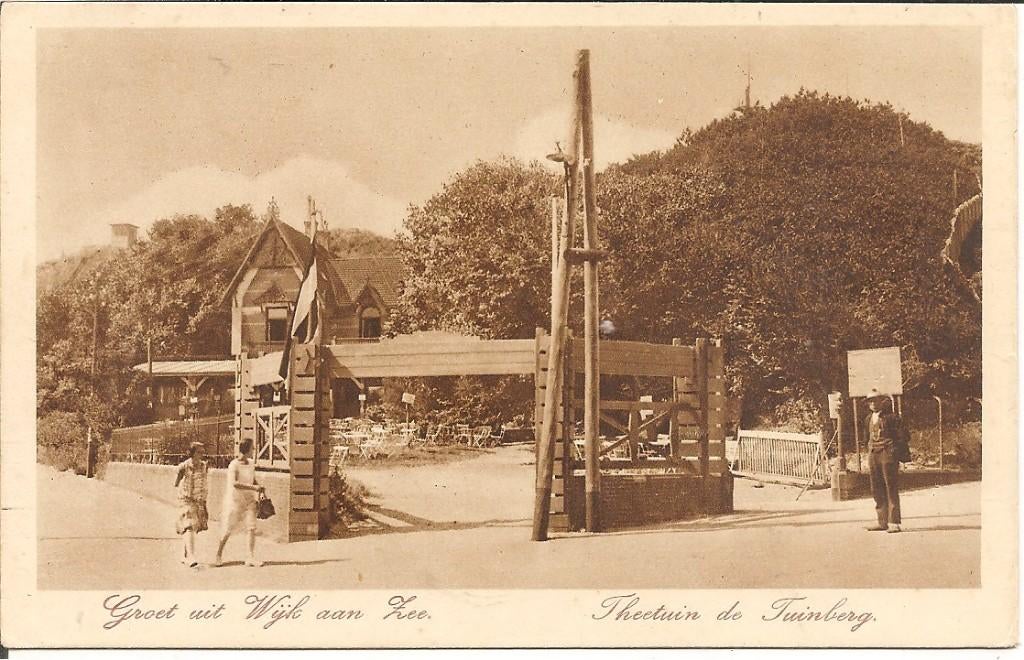 Groet uit Wijk aan Zee  Theetuin de Tuinberg., Ophalen of Verzenden, 1920 tot 1940, Ongelopen, Noord-Holland