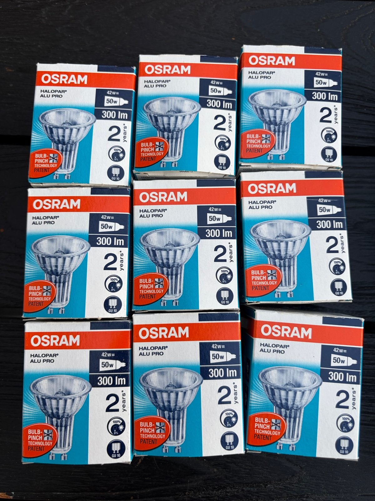 9x Osram Halopar ALU PRO 50W GU10 Nieuw in doos, Ophalen of Verzenden, Nieuw, GU10, Osram