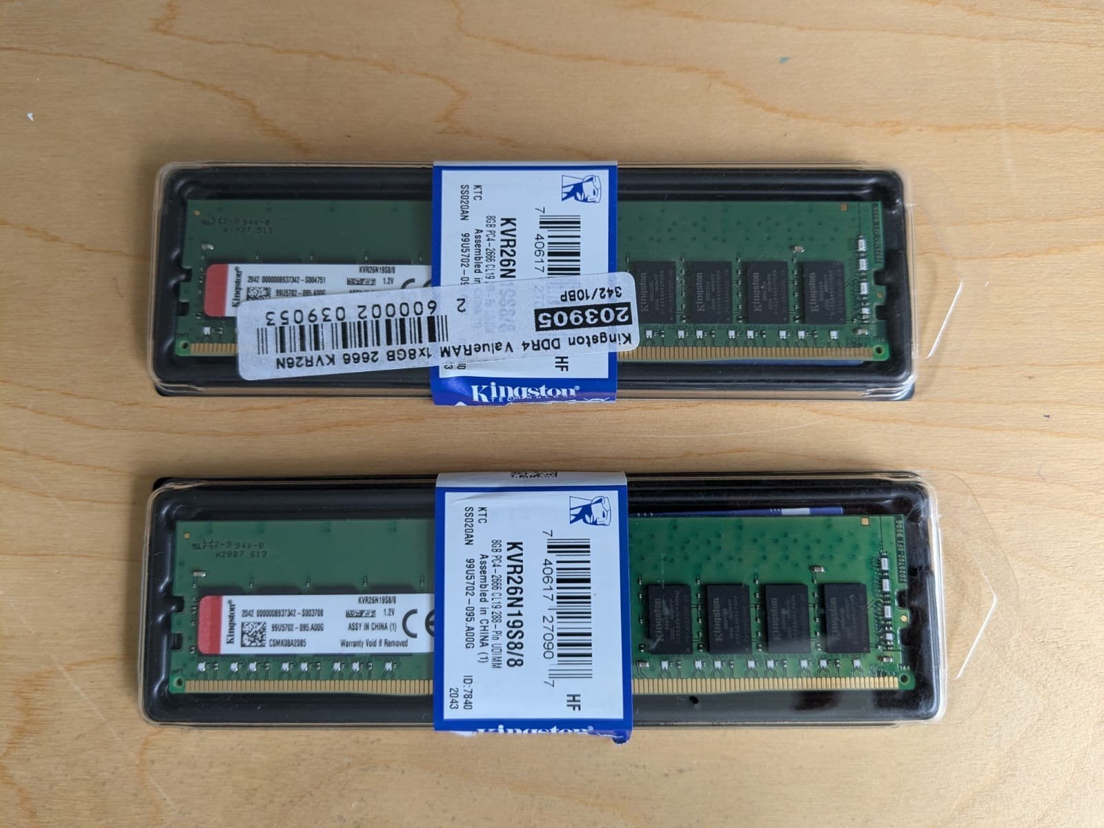 Set Kingston DDR4 RAM 16GB (2x8GB) 2666MHz - Getest!, Computers en Software, RAM geheugen, Server, DDR4, Ophalen of Verzenden