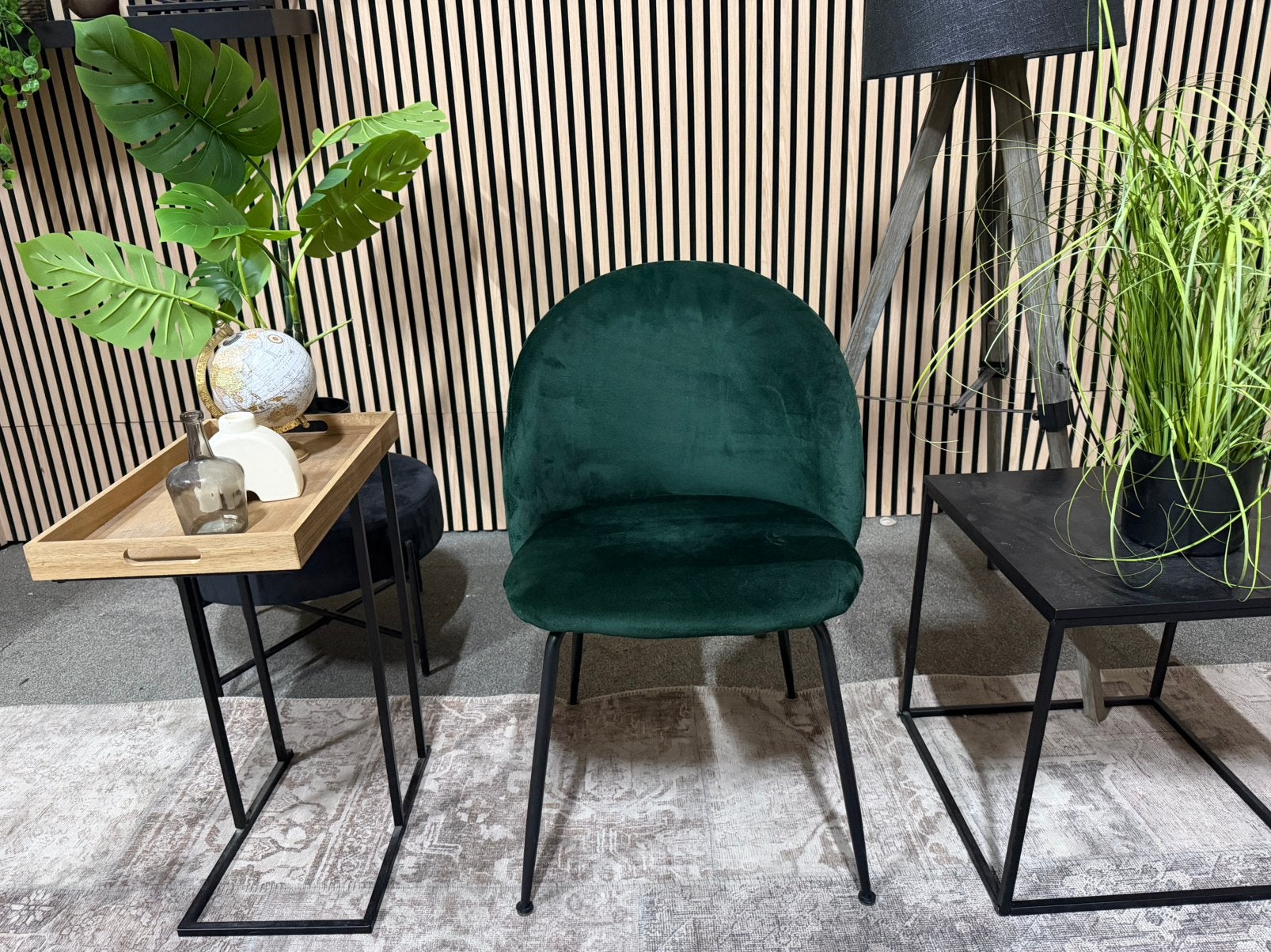 “LEVERING MOGELIJK” velvet eettafel stoel (1 stoel), Overige kleuren, Ophalen of Verzenden, Zo goed als nieuw, Velvet, groen,