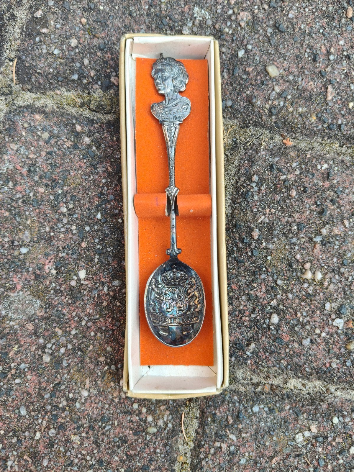 Zilveren Herdenkingslepel Koningin Beatrix 1980, Ophalen of Verzenden
