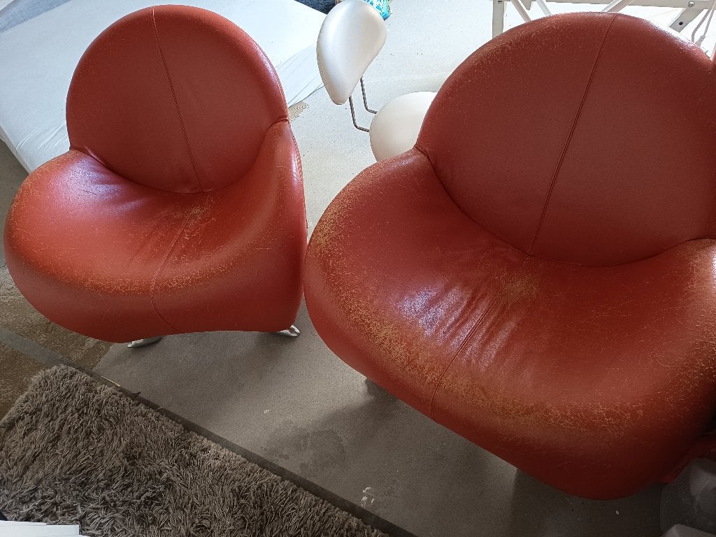 Leolux Papageno 2x, Huis en Inrichting, Fauteuils, Ophalen, Gebruikt, 50 tot 75 cm, Leer