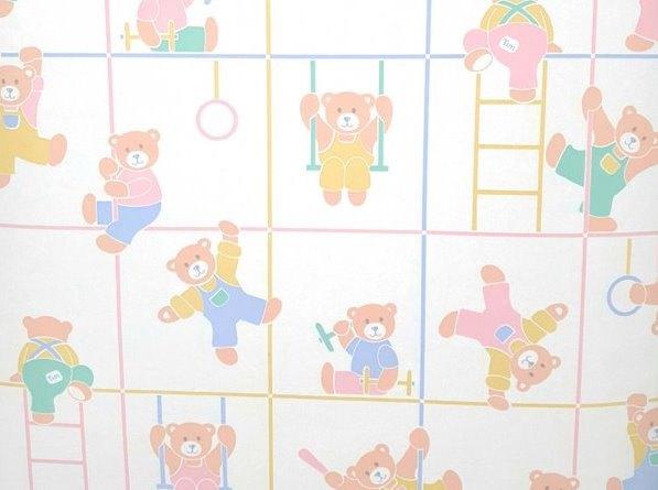 12815 Pastel beren behang voor kinderkamer van Storey swiet, Verzenden, Minder dan 10 m², Blauw