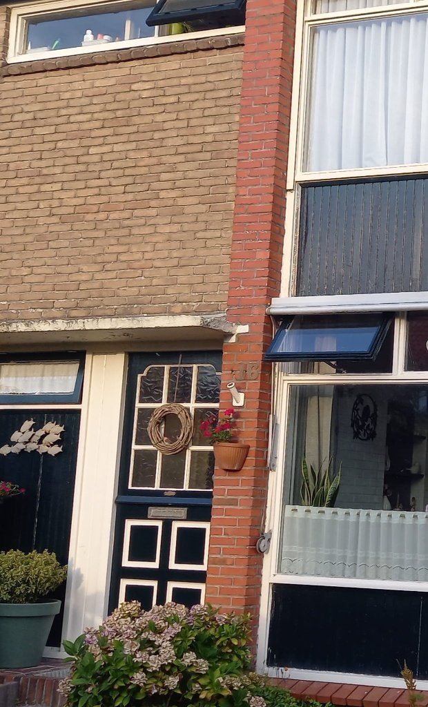 2 delige hardhouten voordeur, Ophalen, Gebruikt, 80 tot 100 cm, Buitendeur