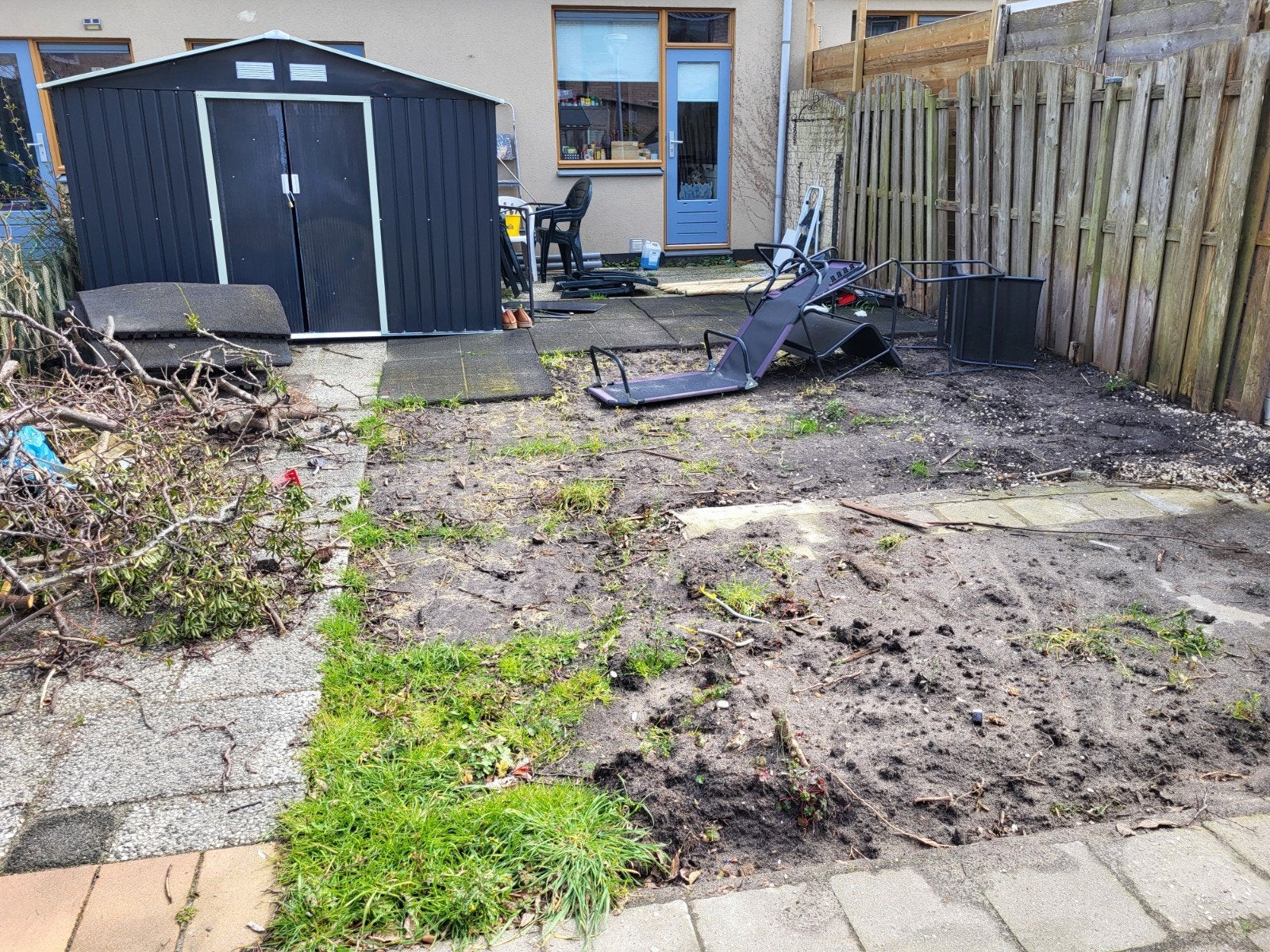 Ruime aluminium berging/schuur - Ideaal voor tuinopslag, Tuin en Terras, Ophalen, Zo goed als nieuw, Metaal, Overige typen