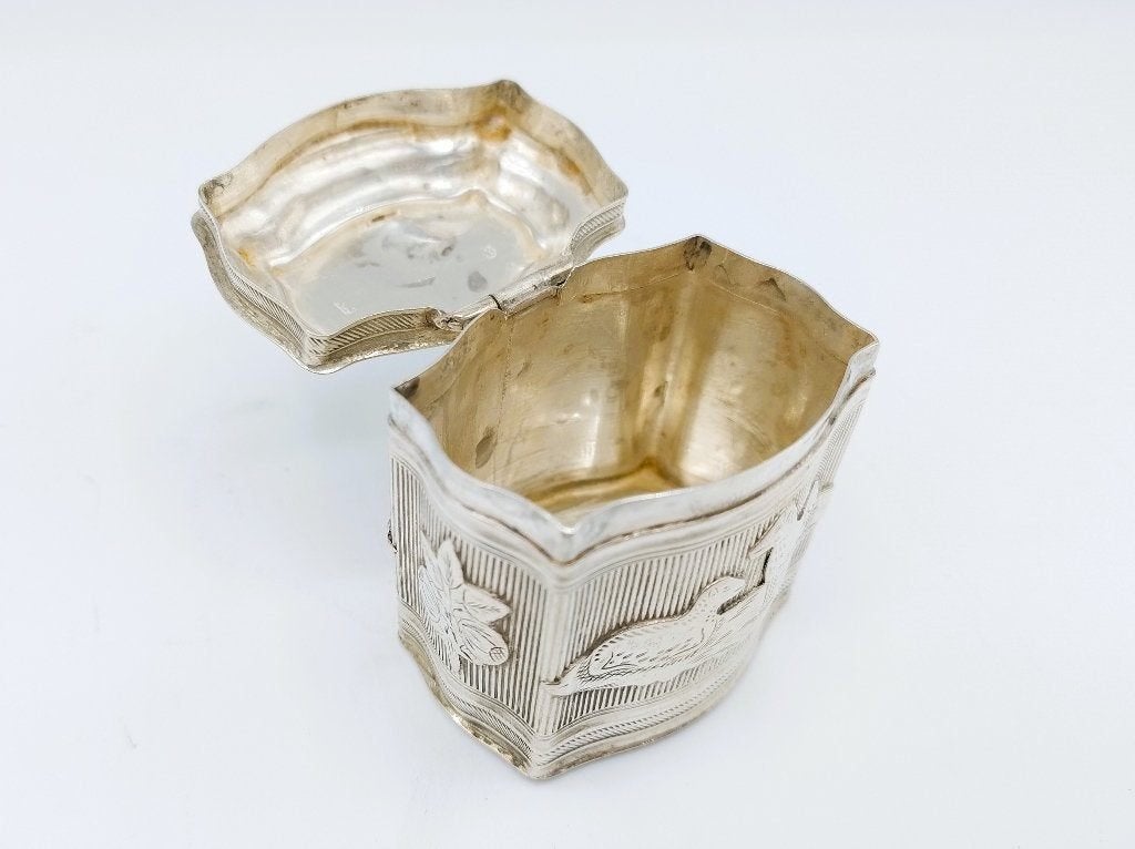 Zilveren lodereindoosje, Chr. J. Brunings, Joure, 1857, Verzenden, Zilver