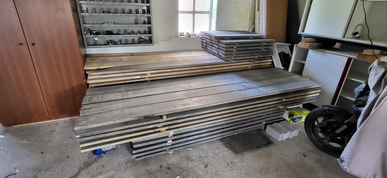 Steigerplanken diverse lengtes - zo goed als nieuw, Doe-het-zelf en Verbouw, Hout en Planken, Ophalen, Zo goed als nieuw, Plank
