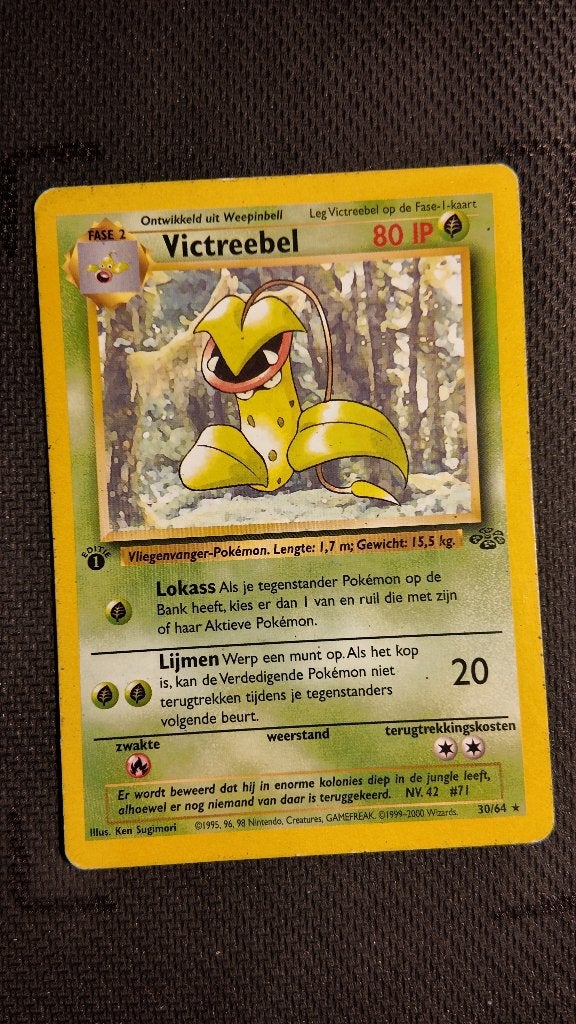 Victreebel 30 Jungle 1st Ed | Pokemon kaart, Hobby en Vrije tijd, Verzamelkaartspellen | Pokémon, Ophalen, Zo goed als nieuw, Losse kaart