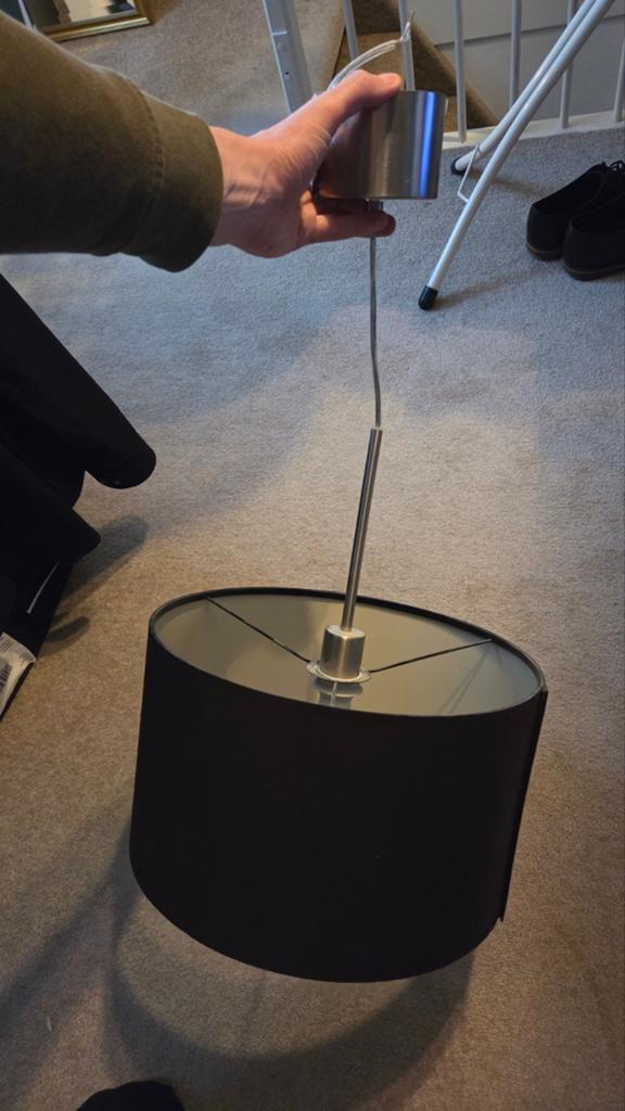 Hanglamp zwart, Huis en Inrichting, Lampen | Lampenkappen, 25 tot 50 cm, Zwart, Rond, Ophalen of Verzenden