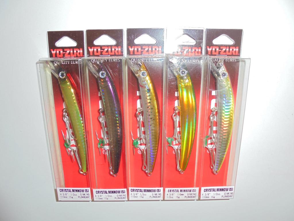 Yo-Zuri Crystal Minnow 11cm 15g Sinking ZeeBaars Rapala., Watersport en Boten, Ophalen of Verzenden, Nieuw, Overige typen