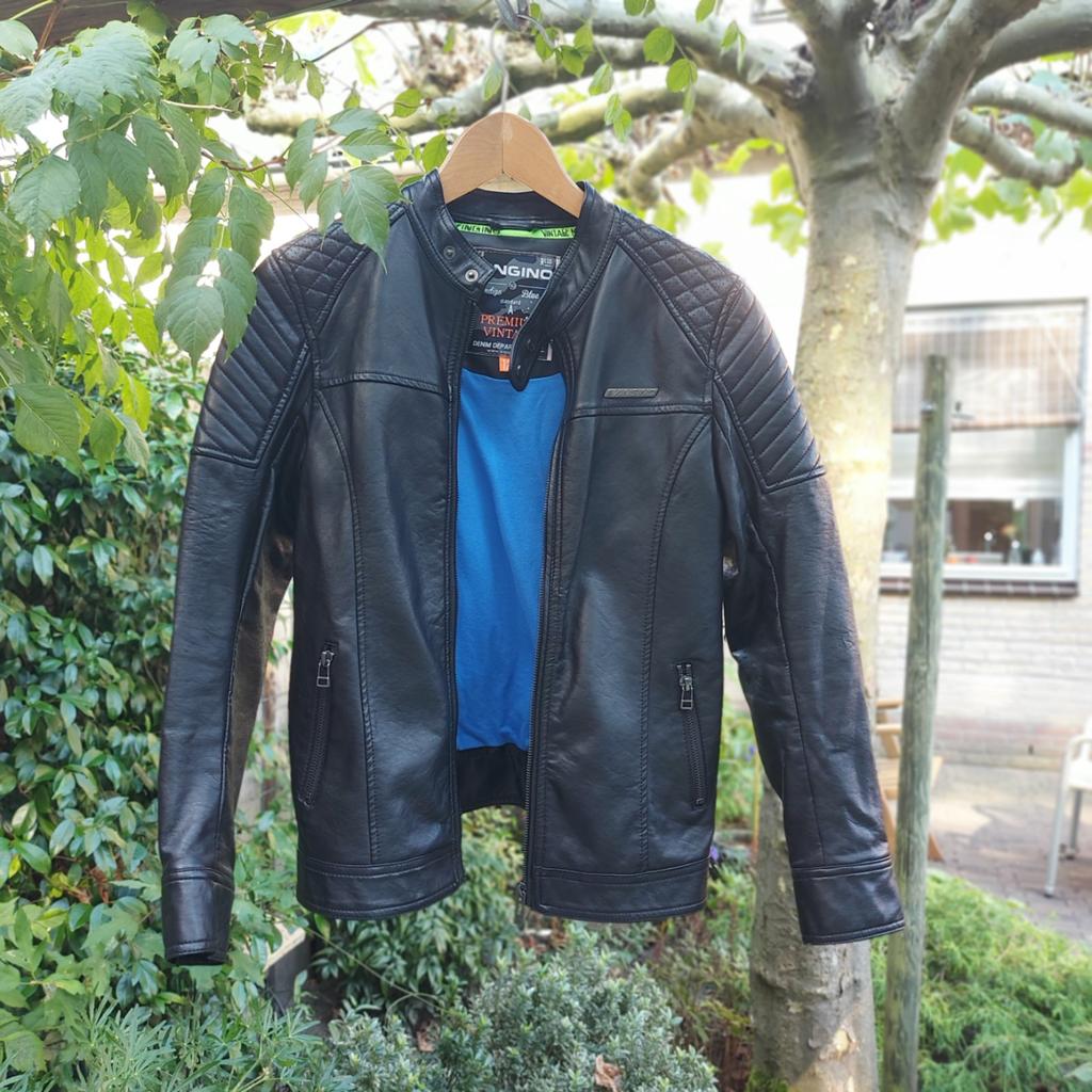 Vingino jas lederlook maat 146-158, Jongen of Meisje, Ophalen of Verzenden, Zo goed als nieuw, Vingino