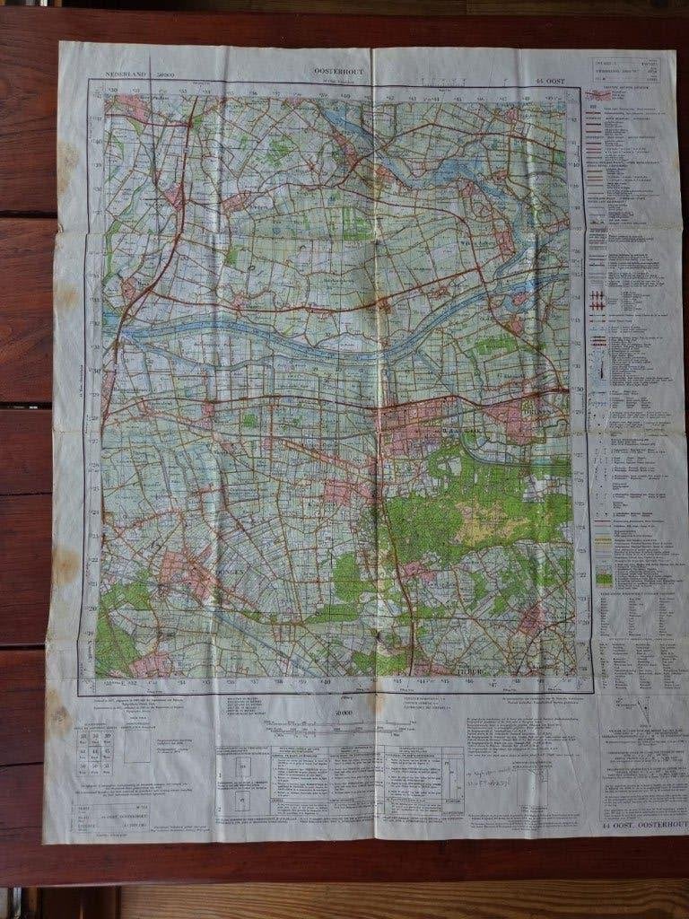 STAFKAART MILITAIR ALTENA WIJK EN AALBURG DRUNENSE DUINEN, Gelezen, Ophalen of Verzenden, Landkaart, 1800 tot 2000