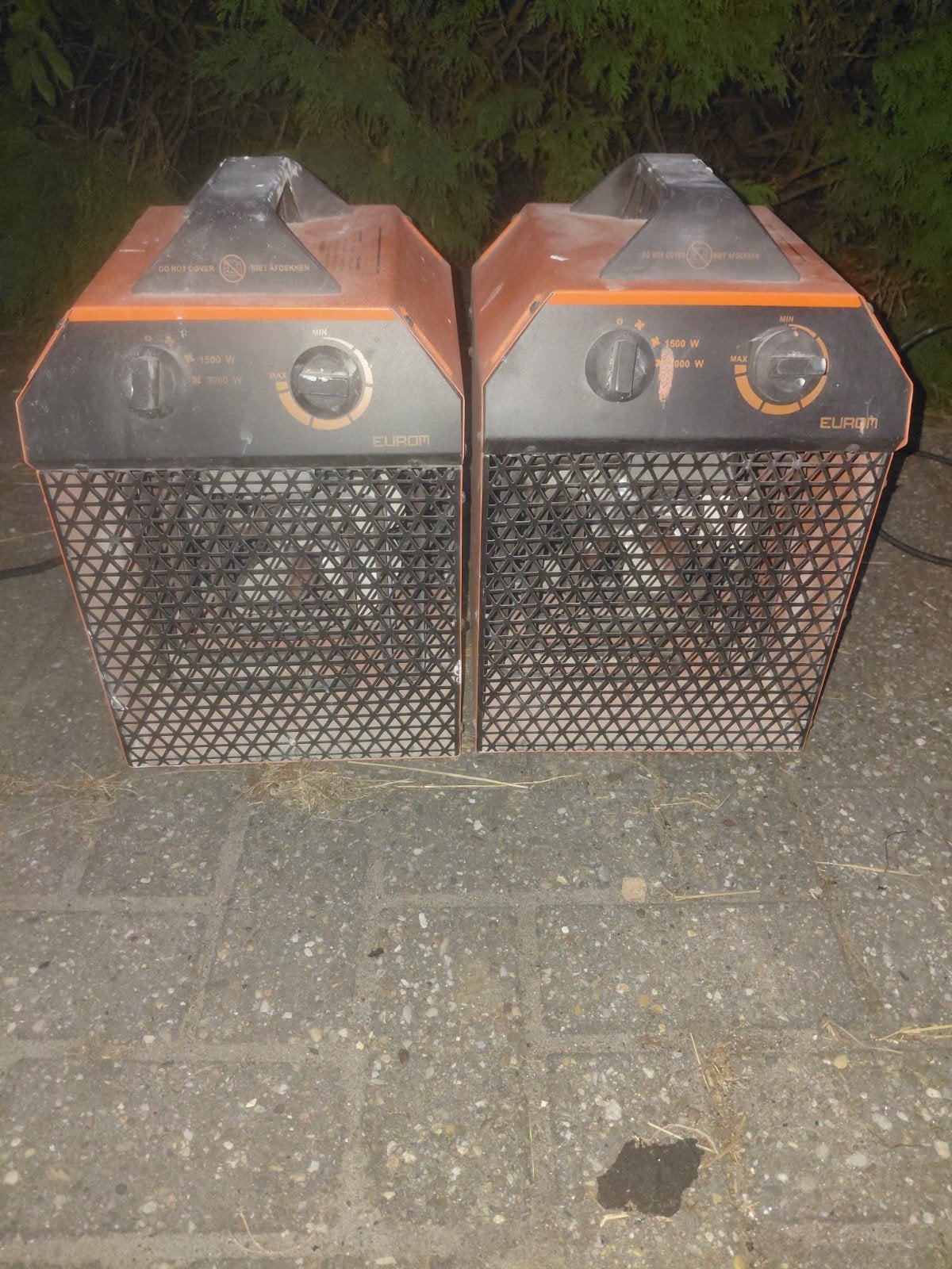 2x Eurom Bouwkachels - Krachtige Elektrische Kachels, 30 tot 80 cm, Gebruikt, Kachel, Minder dan 60 cm