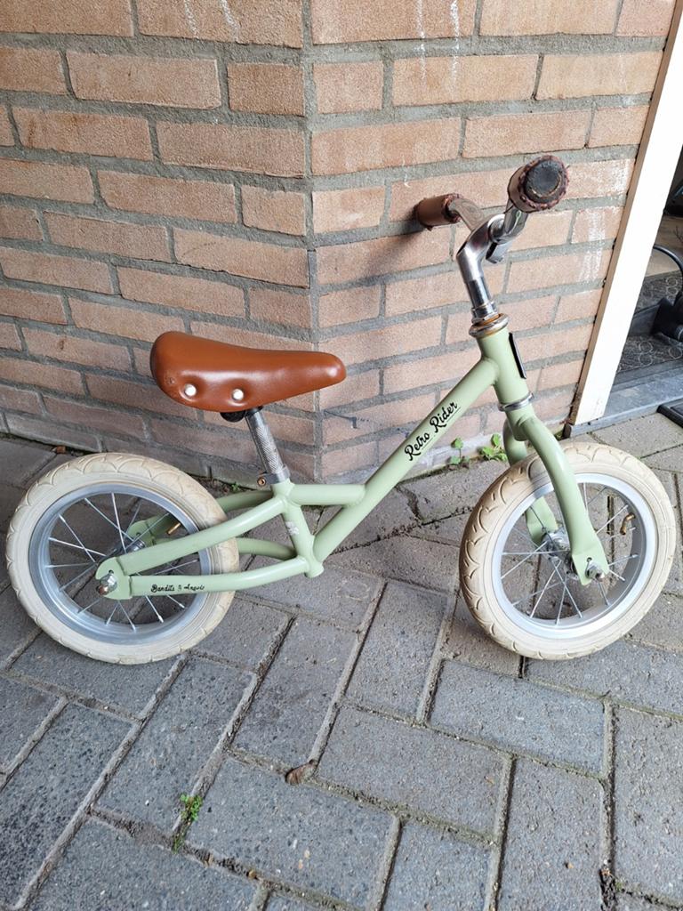 Loopfiets bandit retro rider groen, Kinderen en Baby's, Speelgoed | Buiten | Voertuigen en Loopfietsen, Ophalen, Loopfiets