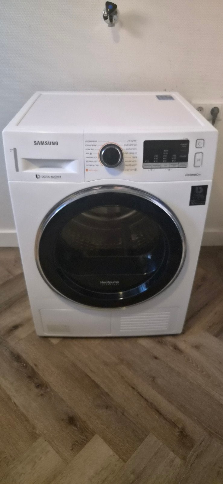 Samsung DV80M5210QW/EN Warmtepompdroger 8 kg, Witgoed en Apparatuur, Wasdrogers, Ophalen, Wolprogramma, Gebruikt, 8 tot 10 kg