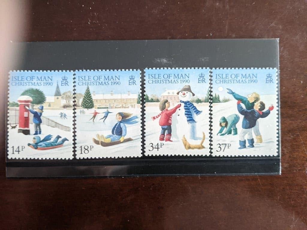 ISLE OF MAN 1990; serie KERSTZEGELS, Verzenden, Postfris