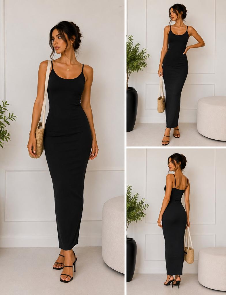 New Yorker lange zwarte stretchjurk maat xs, Zwart, Onbekend, Nieuw, New Yorker