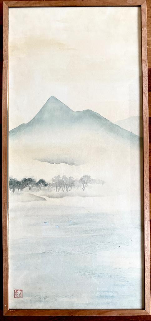 Azie aquarel sumi-e shanshui: sereen-poëtisch-symbolisch, Ophalen of Verzenden
