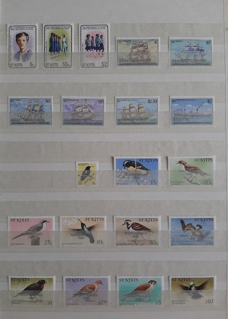 St. Kitts Nr. 15 Postzegels Schepen en Vogels Postfris, Ophalen, Postfris, Overige thema's
