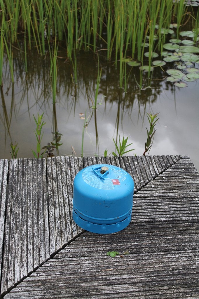 gasfles Campingaz 904 (leeg), Ophalen, Gebruikt
