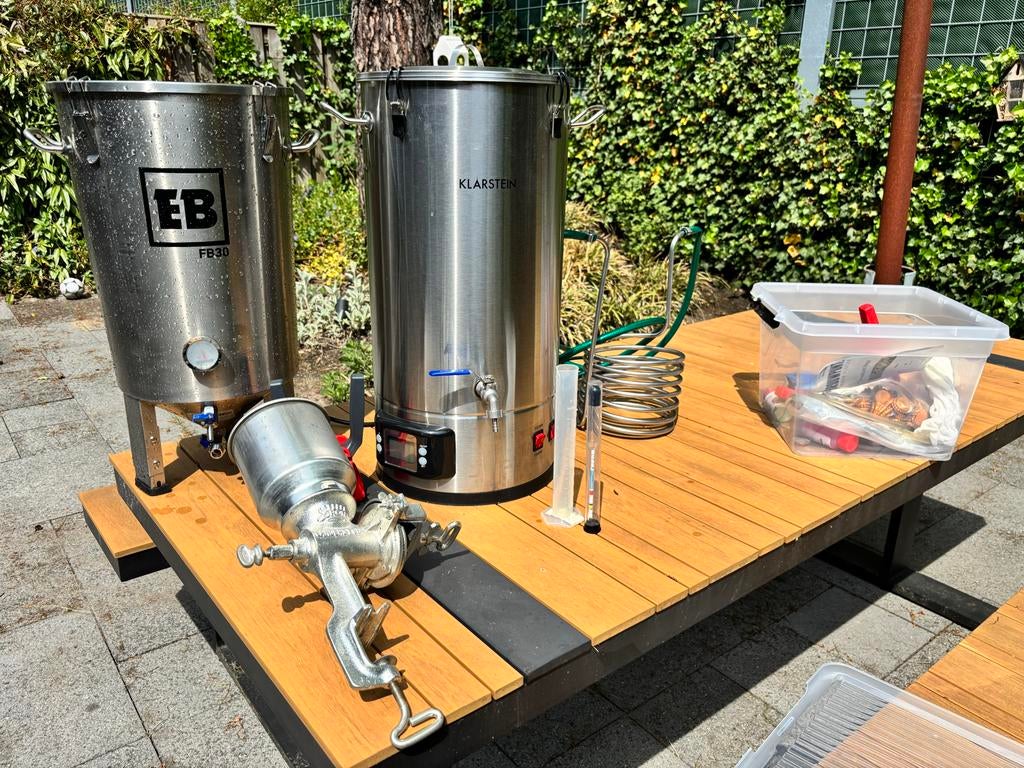 bierbrouw set. Klarstein Maischfest 30L + vergistingsvat, Ophalen of Verzenden, Zo goed als nieuw
