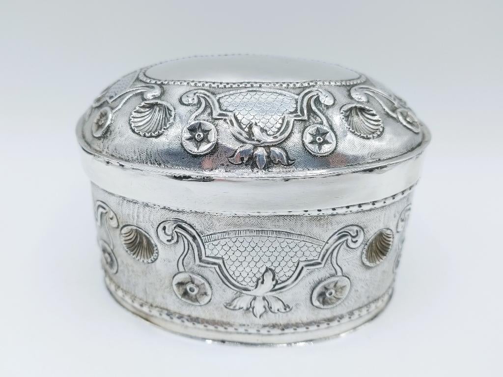 Zilveren theebus, A. Akersloot, Haarlem, 1740, Antiek en Kunst, Antiek | Goud en Zilver, Verzenden, Zilver