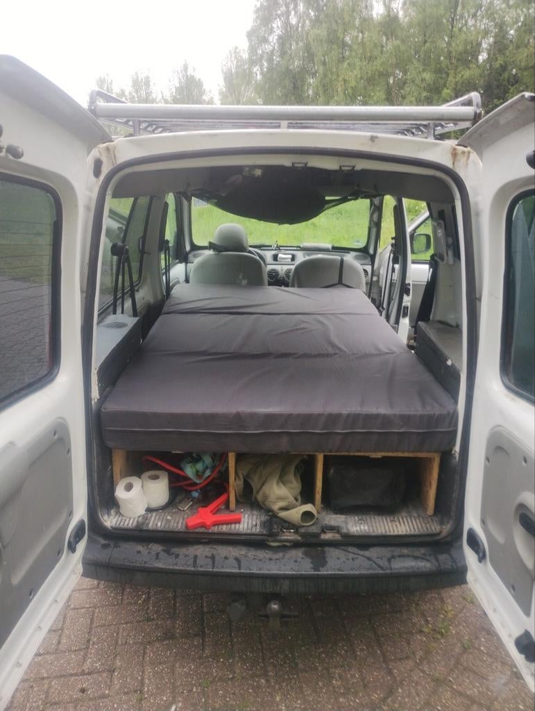 Kangoo personen auto mini-camper werk en avontuur, Auto's, Renault, Voorwielaandrijving, 4 cilinders, Wit, Handgeschakeld