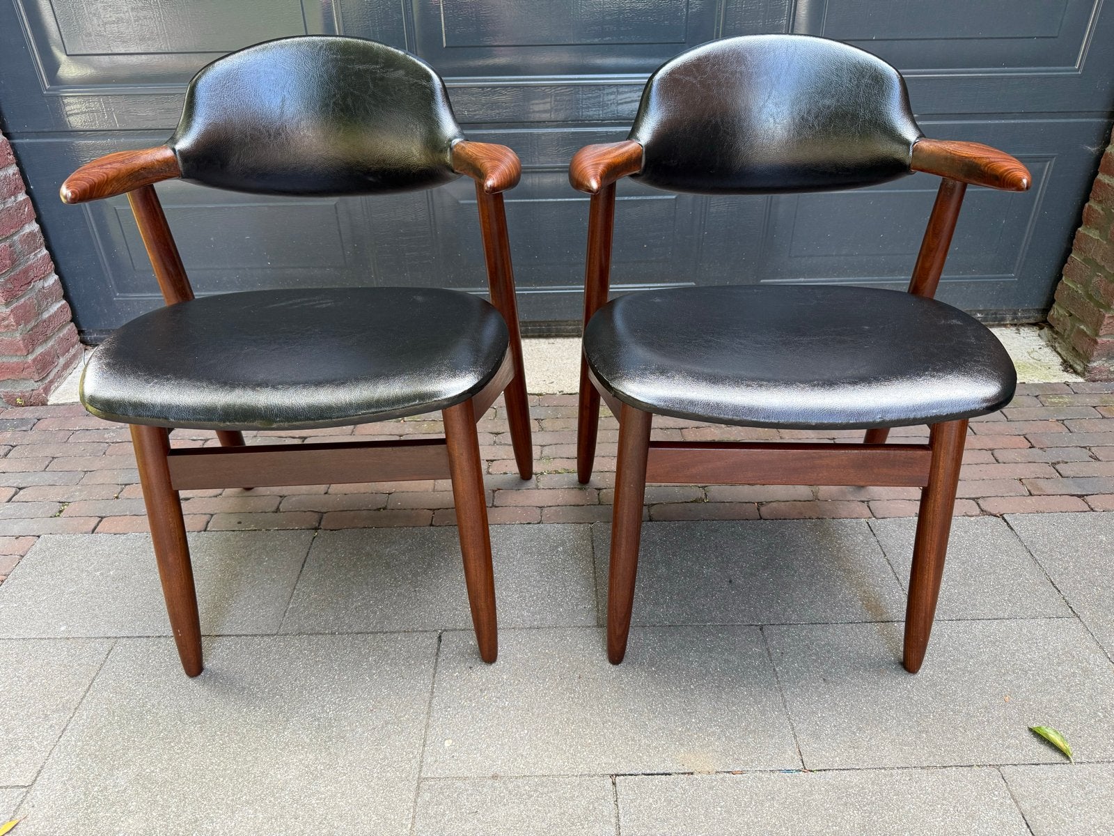 Set van 2 Tijsseling Koehoorn stoelen - Vintage conditie, Ophalen of Verzenden