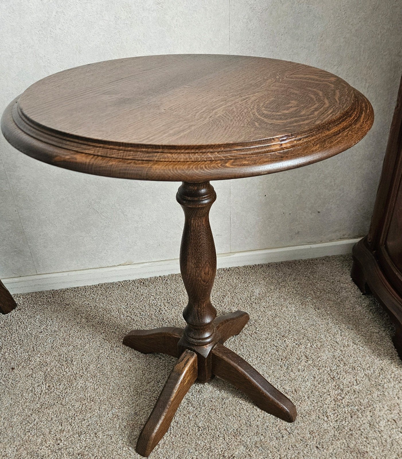 Antieke Eikenhouten Bijzettafel, Ophalen of Verzenden