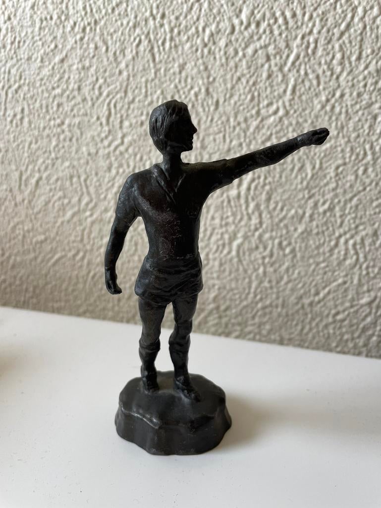 Bronzen Johan Cruijff beeldje - Corry Ammerlaan (2017), Verzenden, Zo goed als nieuw, Ajax, Beeldje of Poppetje
