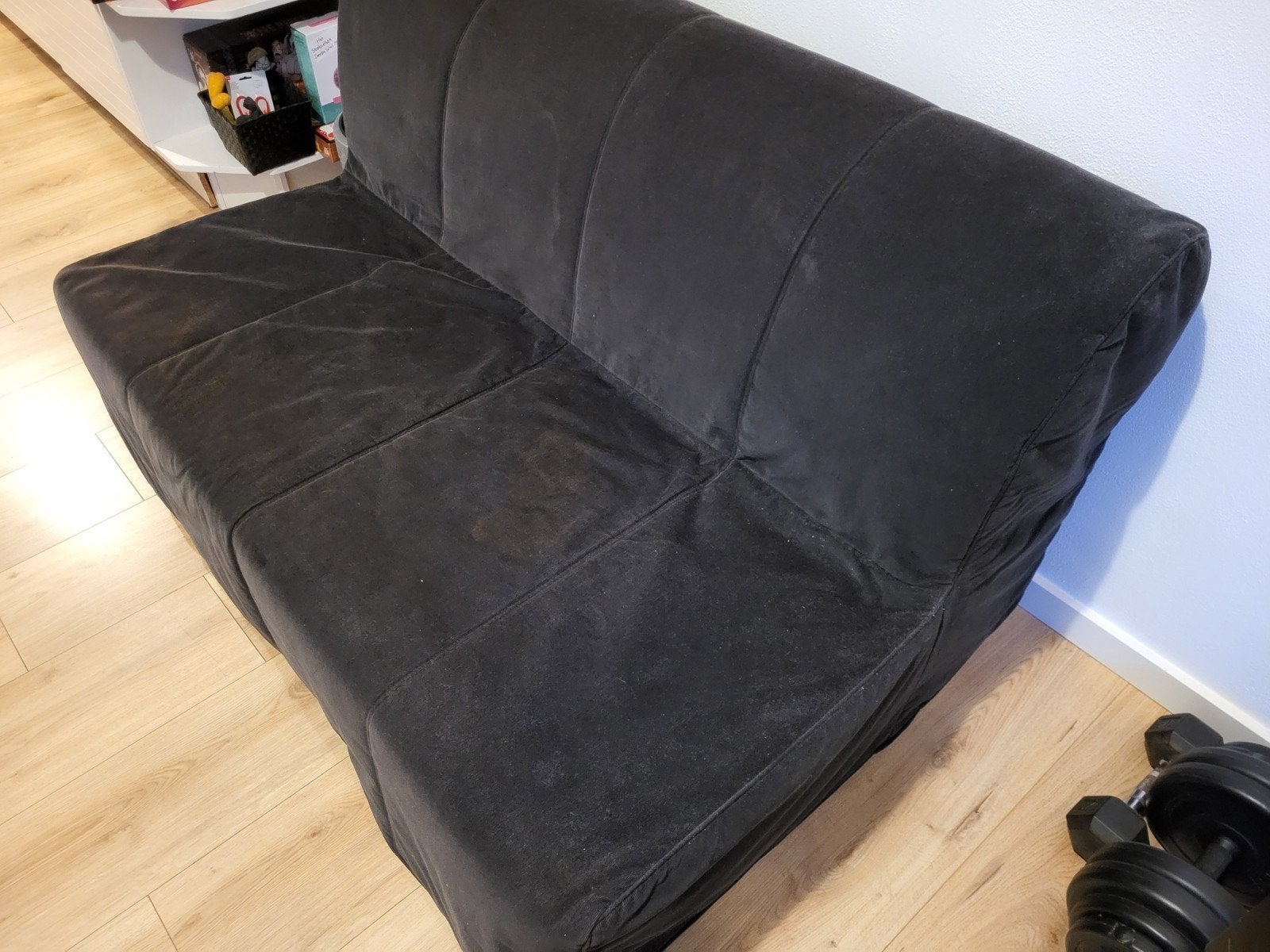 Gratis: IKEA Lycksele Lövås tweezitter slaapbank, Ophalen, Gebruikt, Zwart, Tweepersoons
