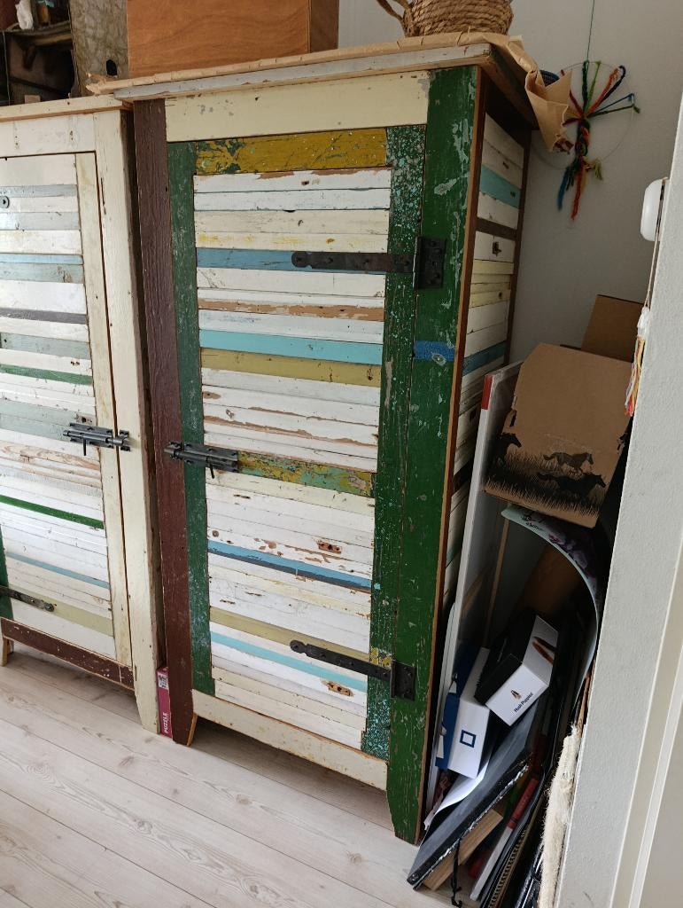 Mooie unieke sloophout kast, Ophalen, Zo goed als nieuw