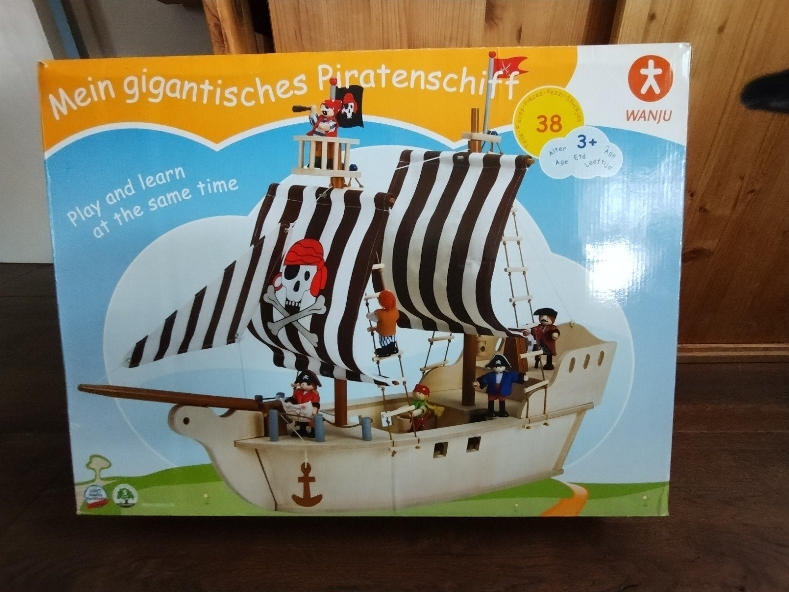 Wanju Houten Piratenschip Speelset - Nieuw in Doos, Ophalen of Verzenden, Nieuw, Overige typen