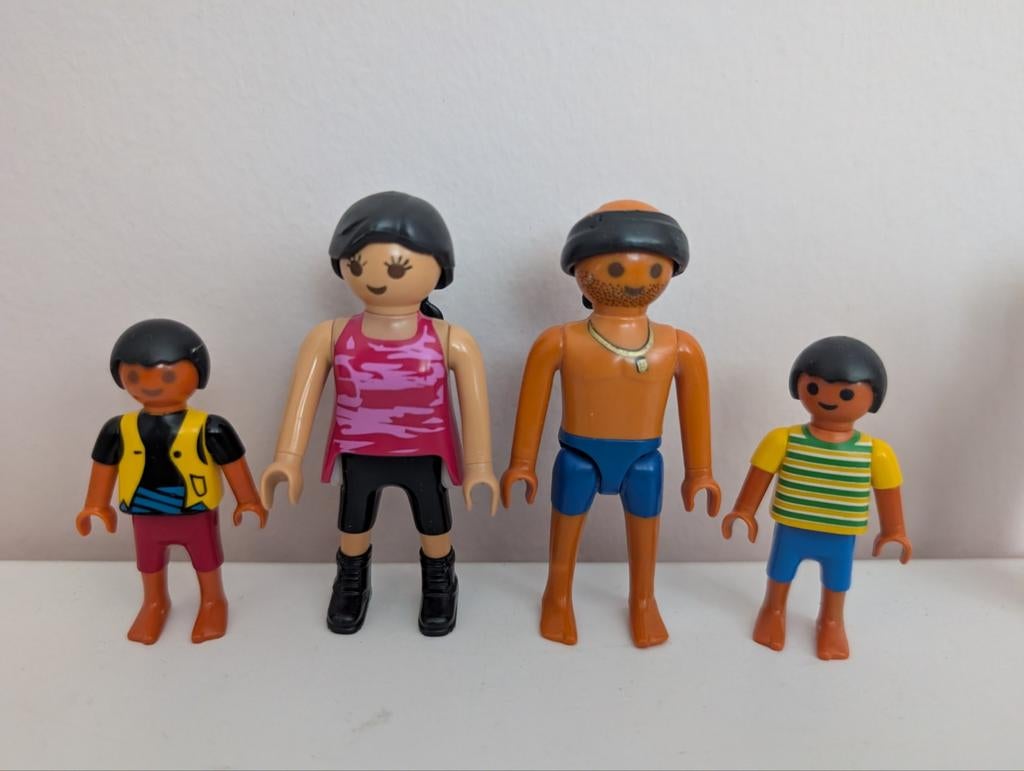 Playmobil getinte poppetjes, gezin, familie, Ophalen of Verzenden, Zo goed als nieuw, Complete set