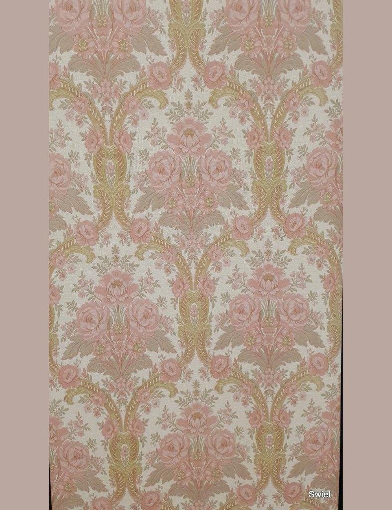 5650 barok rozen behang oudroze klassiek vintage retro swiet, Verzenden, Beige