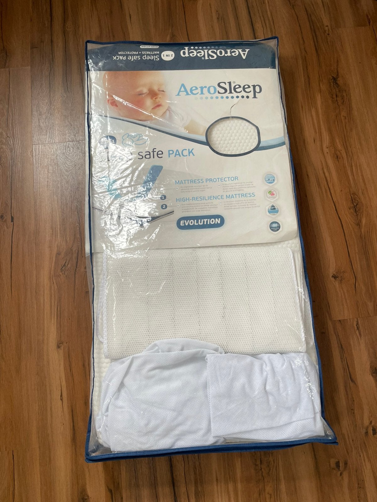 Compleet matras Areosleep, Ophalen, Jongetje of Meisje, Wit, Dekbedovertrek