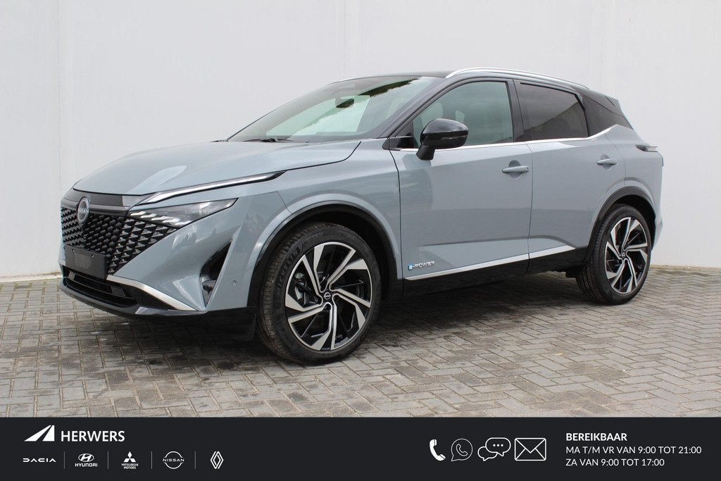 Nissan Qashqai 1.5 e-Power Tekna Plus / Panoramadak / Ledere, Auto's, Nissan, Automatische klimaatregeling, 1498 cc, 2 kWh, Hybride Elektrisch/Benzine