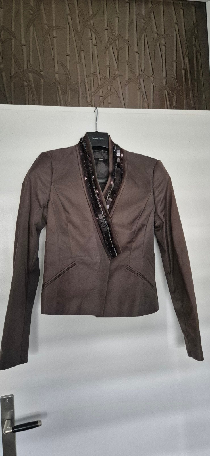 Hugo Boss jasje nooit gedragen, Bruin, Nieuw, Ophalen of Verzenden, Maat 36 (S)