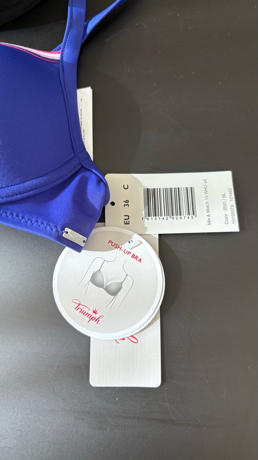 Triumph bikini top 36C - Nieuw met kaartjes, Verzenden, Nieuw, Blauw, Bikini