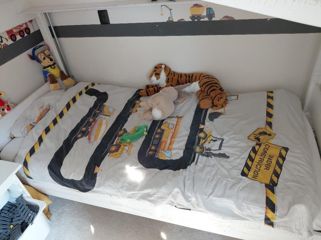 Kinder bed, Huis en Inrichting, Ophalen, 90 cm, Eenpersoons, Wit
