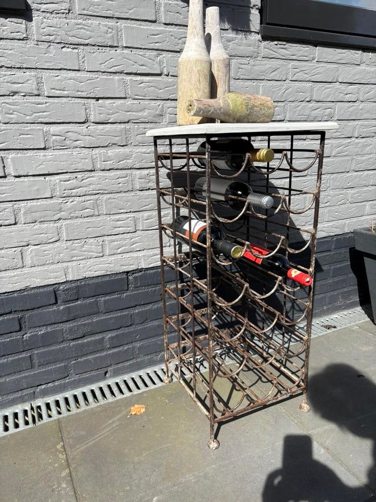 Wijnrek ijzer  voor 24 flessen, Ophalen of Verzenden, Zo goed als nieuw, Metaal