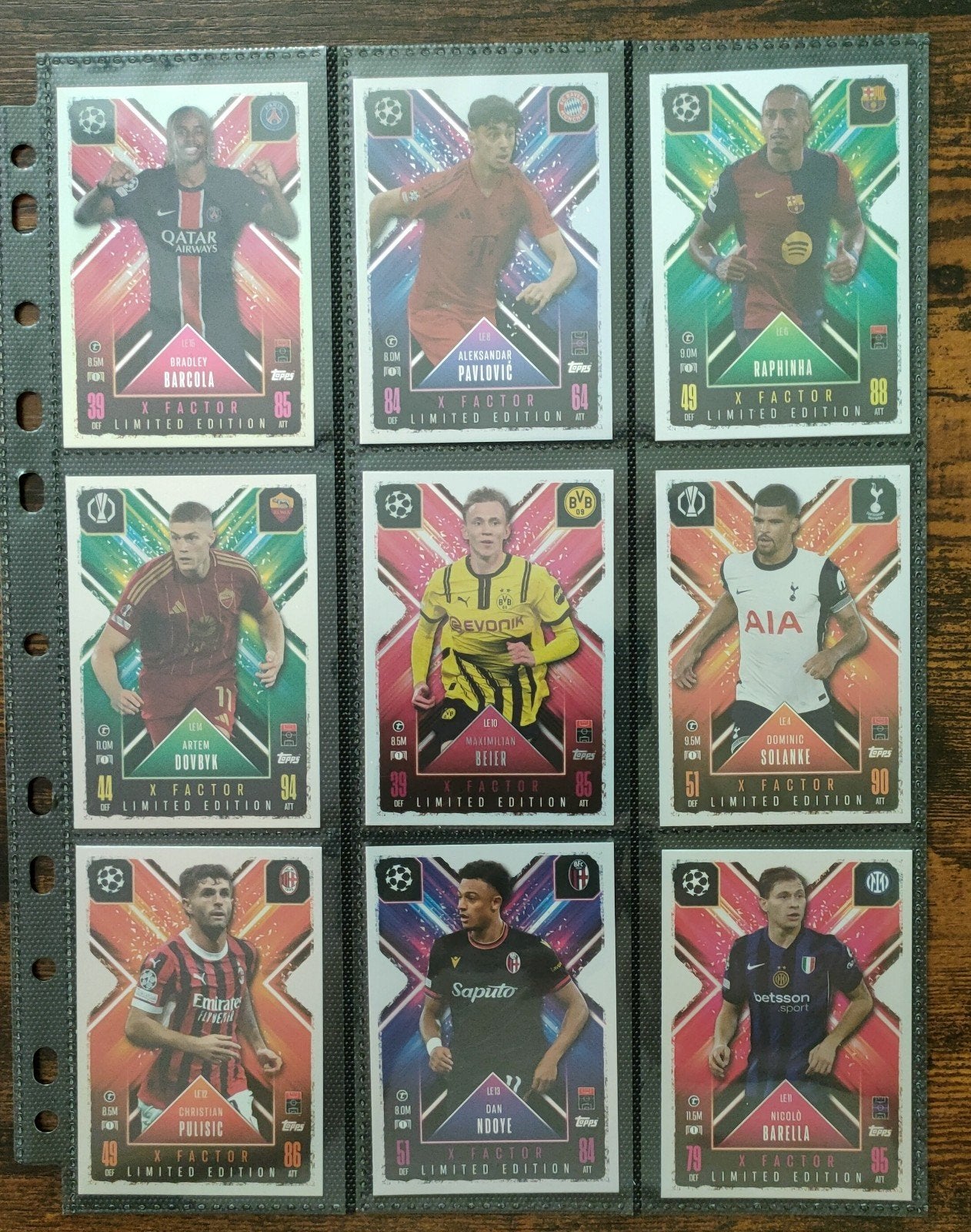 9 Limited Editions X Factor..Match Attax 2024-25 Extra, Ophalen of Verzenden, Nieuw, Buitenlandse clubs, Poster, Plaatje of Sticker