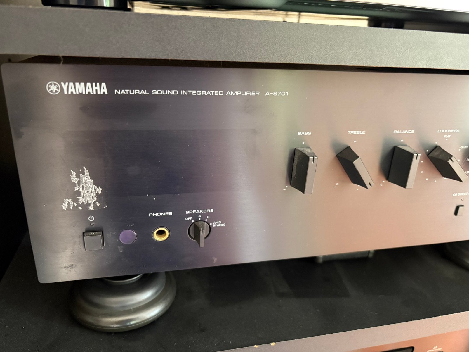 Yamaha A-S701 versterker, Audio, Tv en Foto, Versterkers en Receivers, Ophalen, Gebruikt, Yamaha, 120 watt of meer
