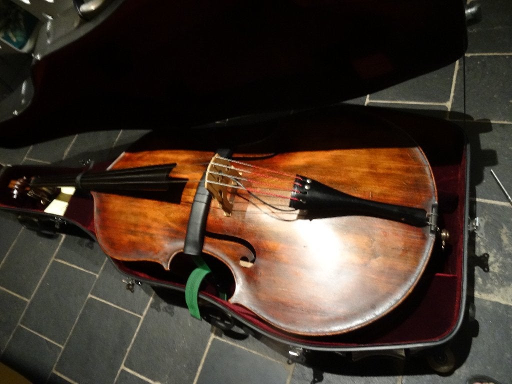 contrabas, Muziek en Instrumenten, Strijkinstrumenten | Contrabassen, Ophalen, Gebruikt, 4/4-contrabas