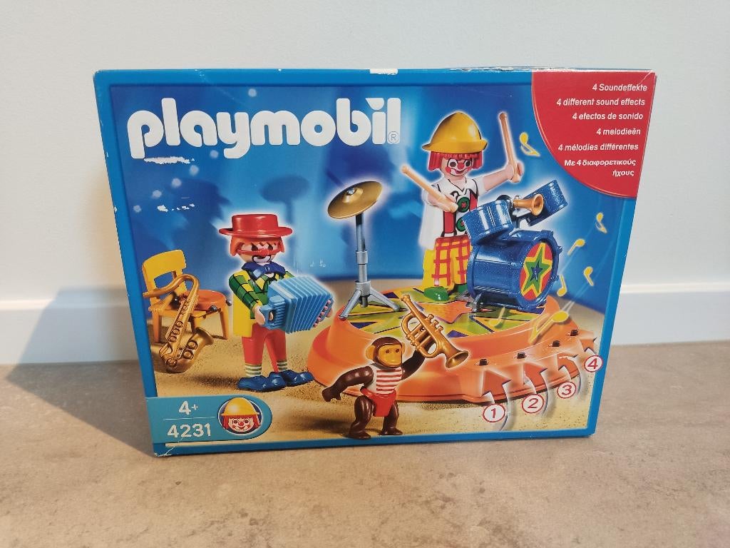 Playmobil 4231 Circusclowns met muziek, Ophalen of Verzenden, Nieuw, Complete set