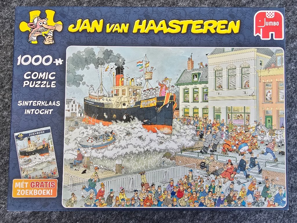 Jan van Haasteren puzzel “Sinterklaas Intocht” 1000st, Ophalen of Verzenden, 500 t/m 1500 stukjes, Zo goed als nieuw, Legpuzzel