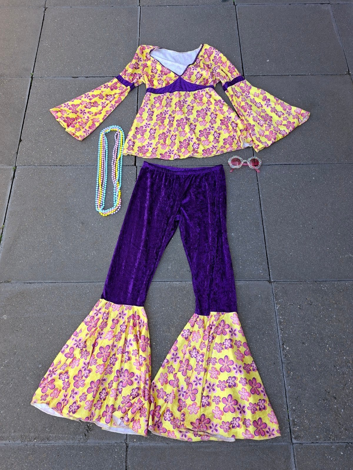 Hippie Kostuum Dames - Jaren 60/70 Carnaval Outfit, Carnaval, Ophalen of Verzenden, Kleding, Maat 36 (S)