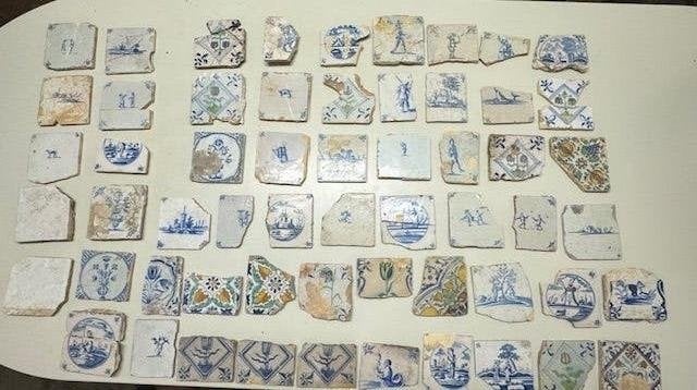 Lot van antieke Delftse tegels, Antiek en Kunst, Ophalen