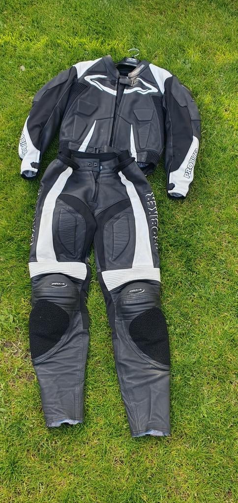 Probiker leren motorpak - Jas en broek maat 48, Ophalen, Probiker, Tweedehands, Heren